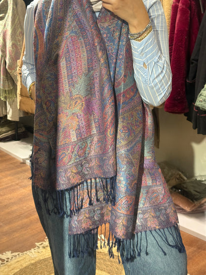 Indian Flower Pashmina Scarf