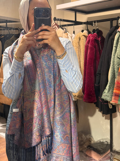 Indian Flower Pashmina Scarf