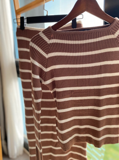 Stripped Skirt Set