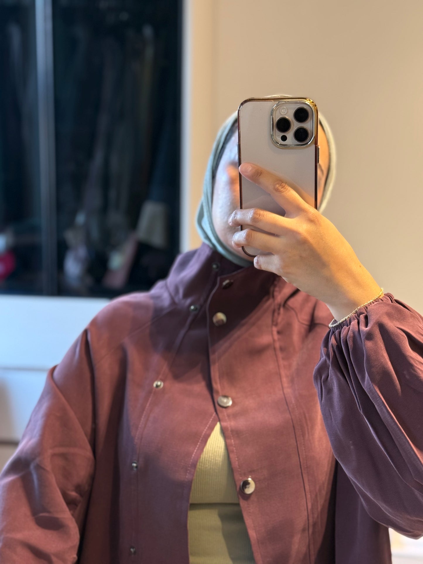 Funnel Collar Velvet Touch Jacket