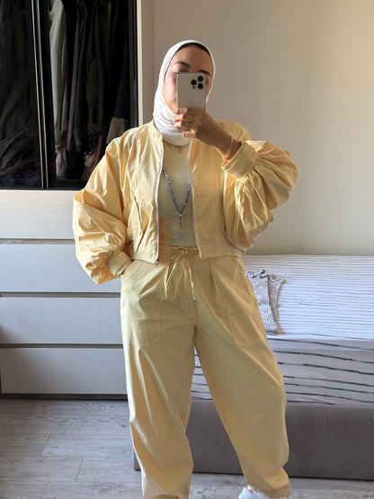 Puffy Sleeves Cropped Jacket