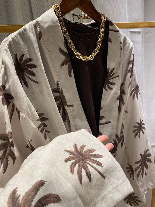 Linen Palm Cardigan