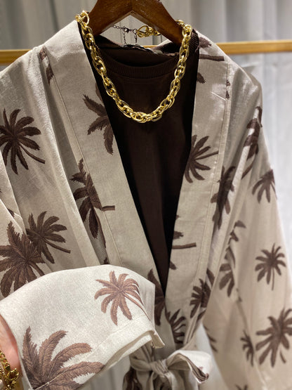 Linen Palm Cardigan