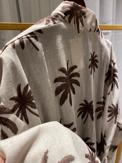 Linen Palm Cardigan