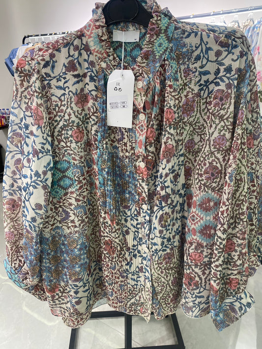 Chiffon Patterned Feminine Blouse