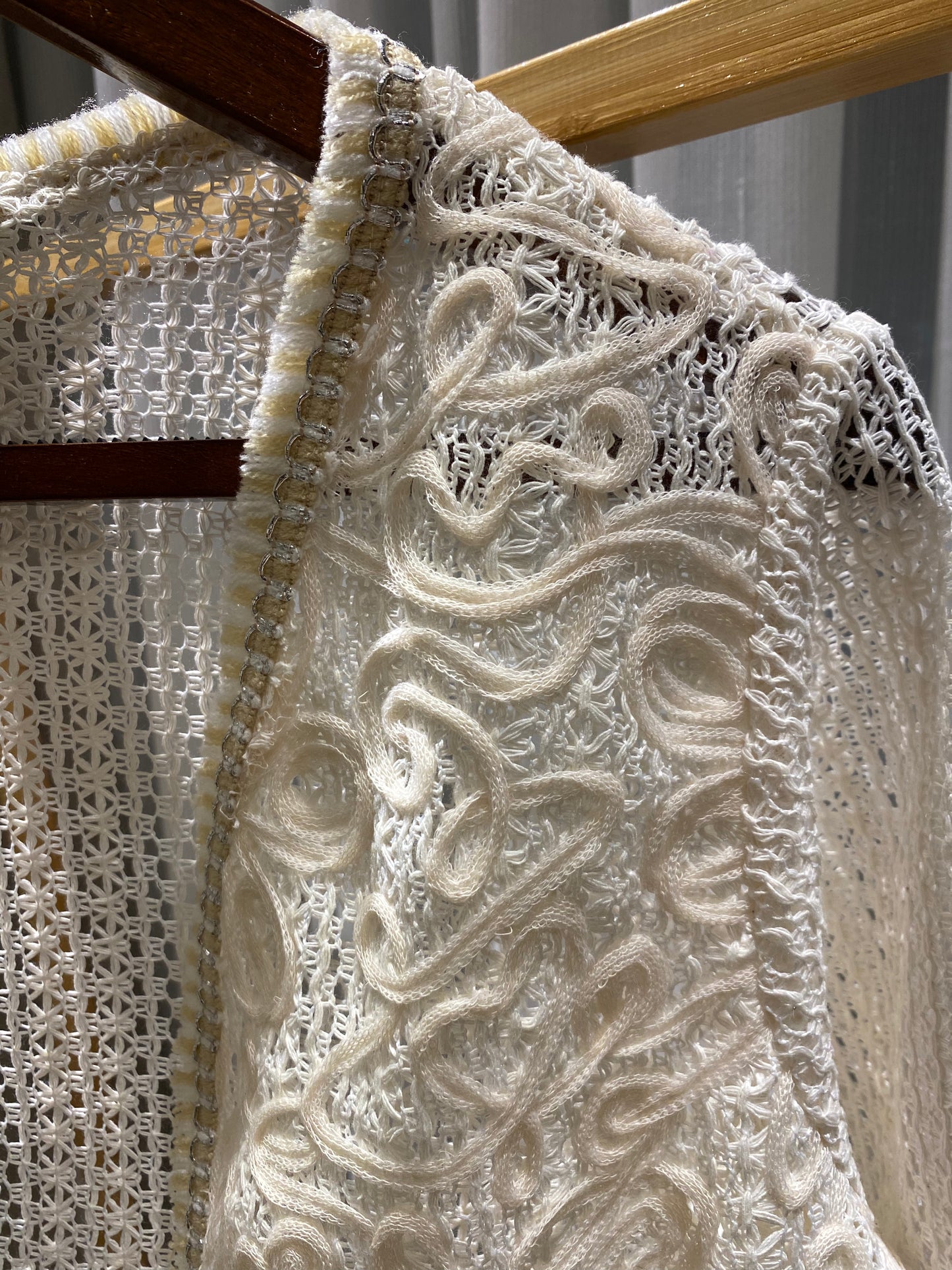Cropped Knit open Jacket