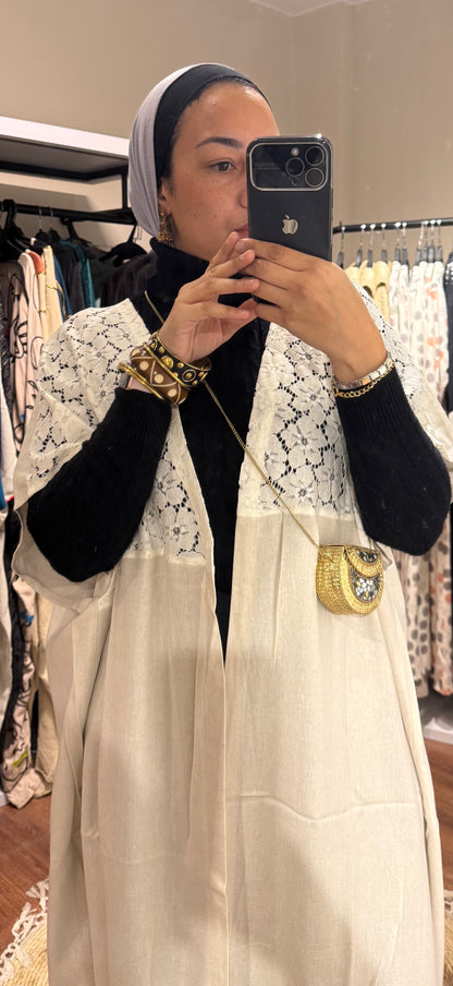 Linen x Dentelle Cardigan