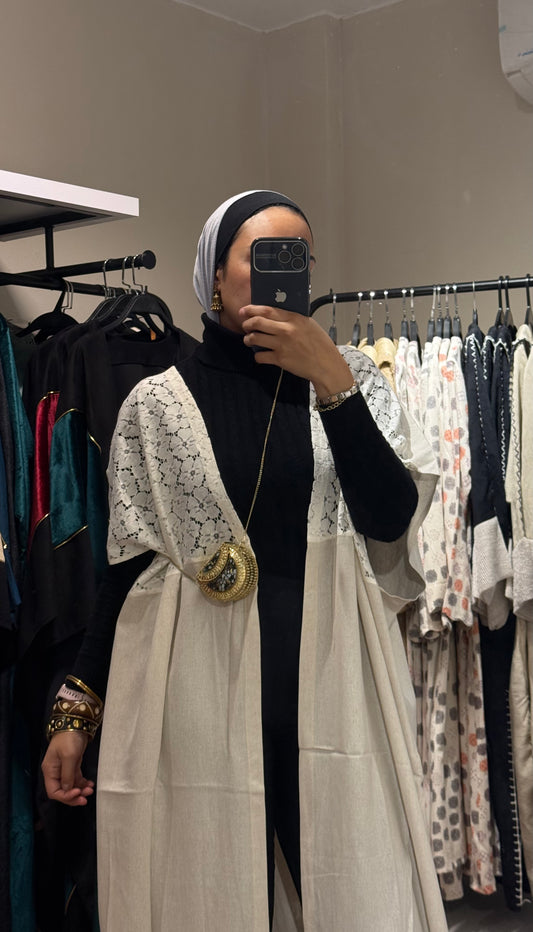 Linen x Dentelle Cardigan