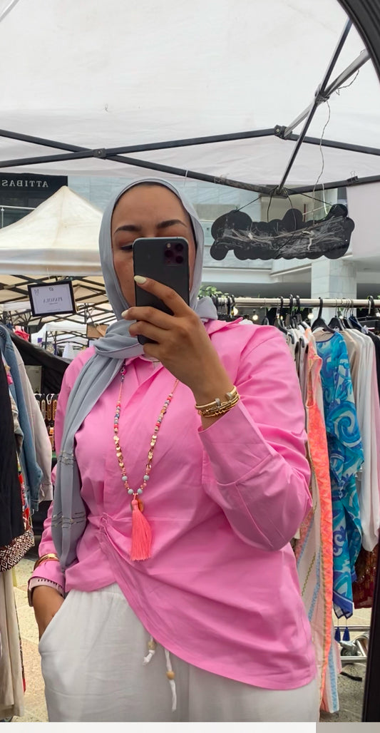 Wrap Poplin Blouse