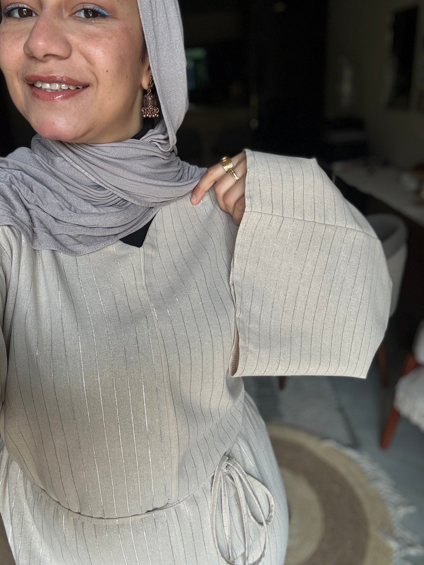 Pure Linen Abaya Dress