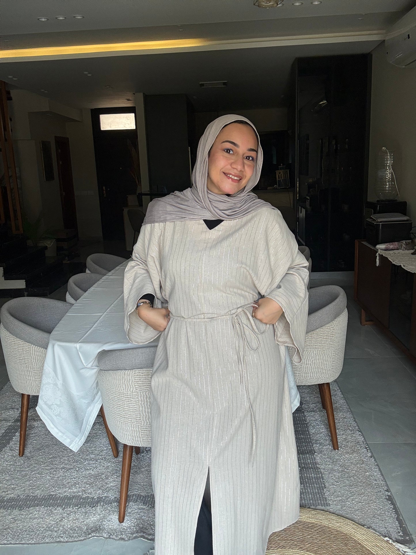 Pure Linen Abaya Dress