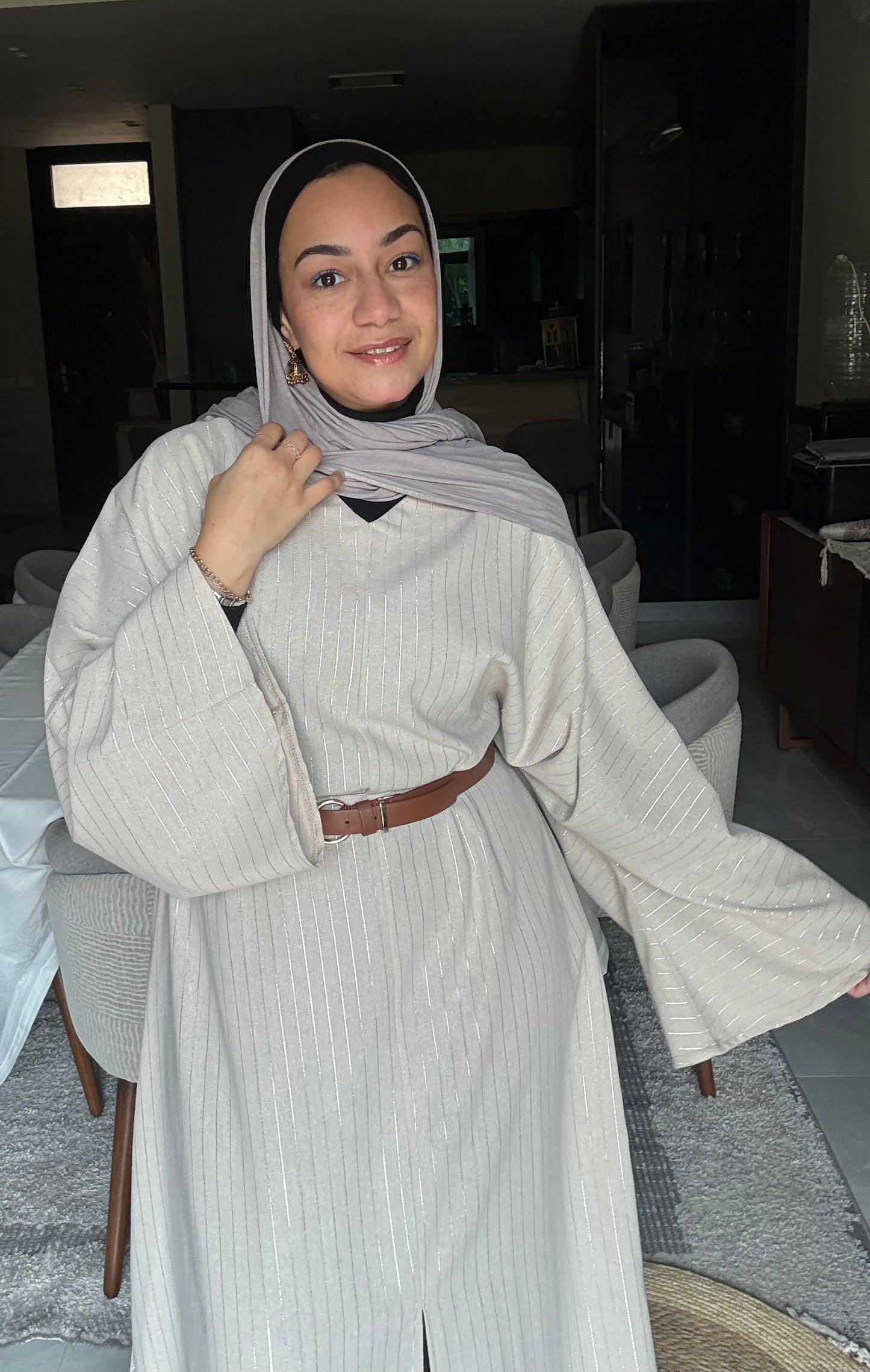 Pure Linen Abaya Dress