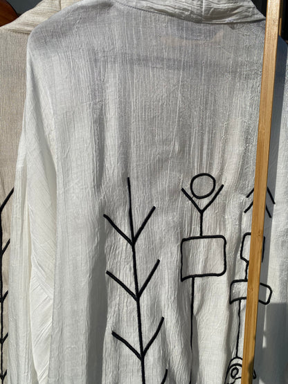 Soft Organza Long Cardigan