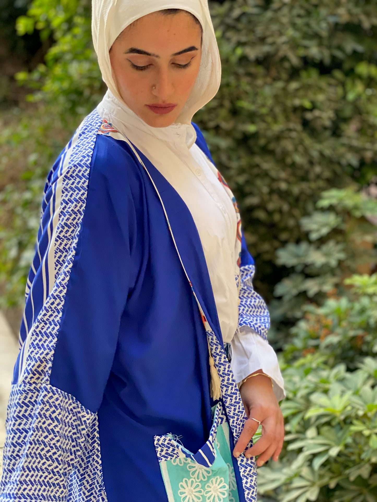Embroidered Pockets Kaftan