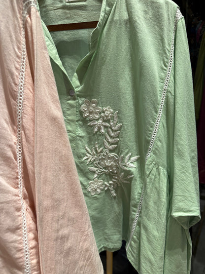 Indian Embroidered Ruffles Blouse