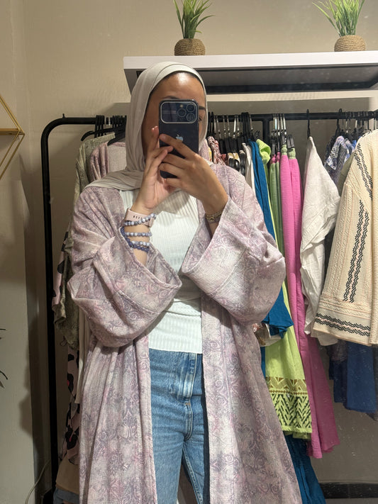 Mesh Long Cardigan