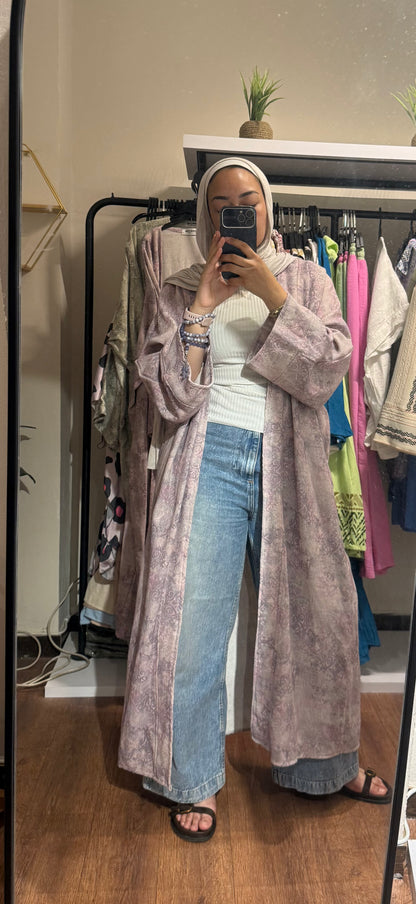 Mesh Long Cardigan