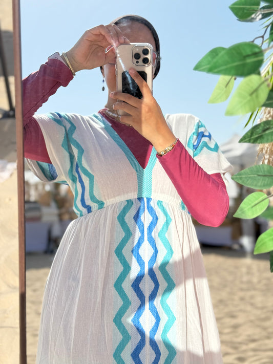 Shades of Blue Boho Dress