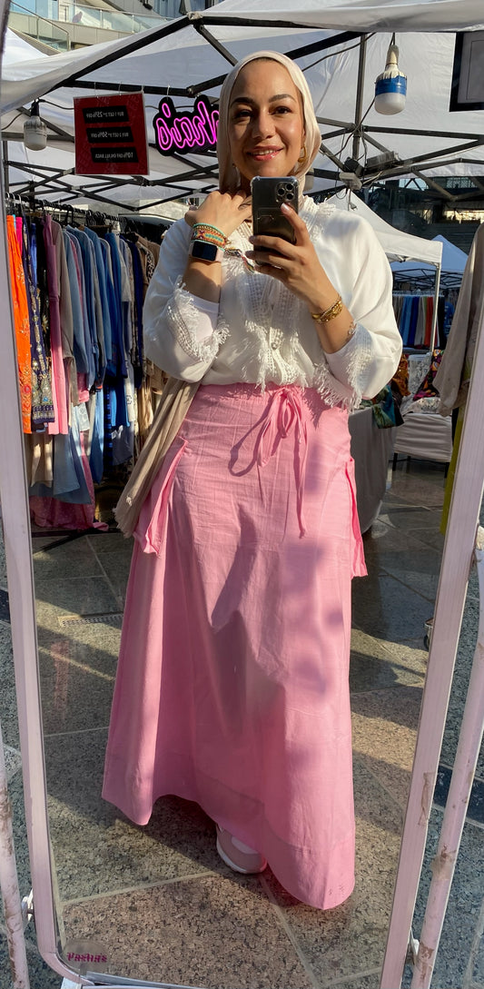 Gabardine Pockets Skirt
