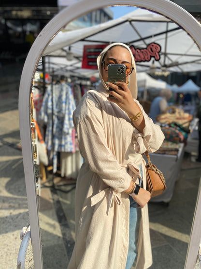 Crinkle Long Cardigan