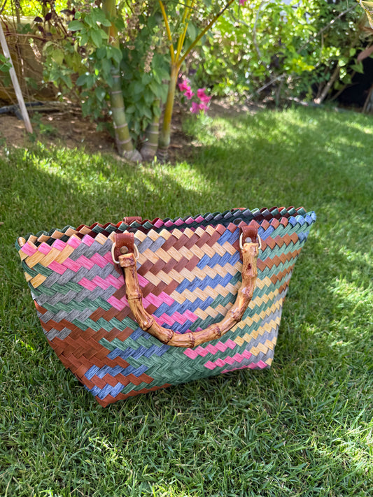 Geometric Rattan Bag