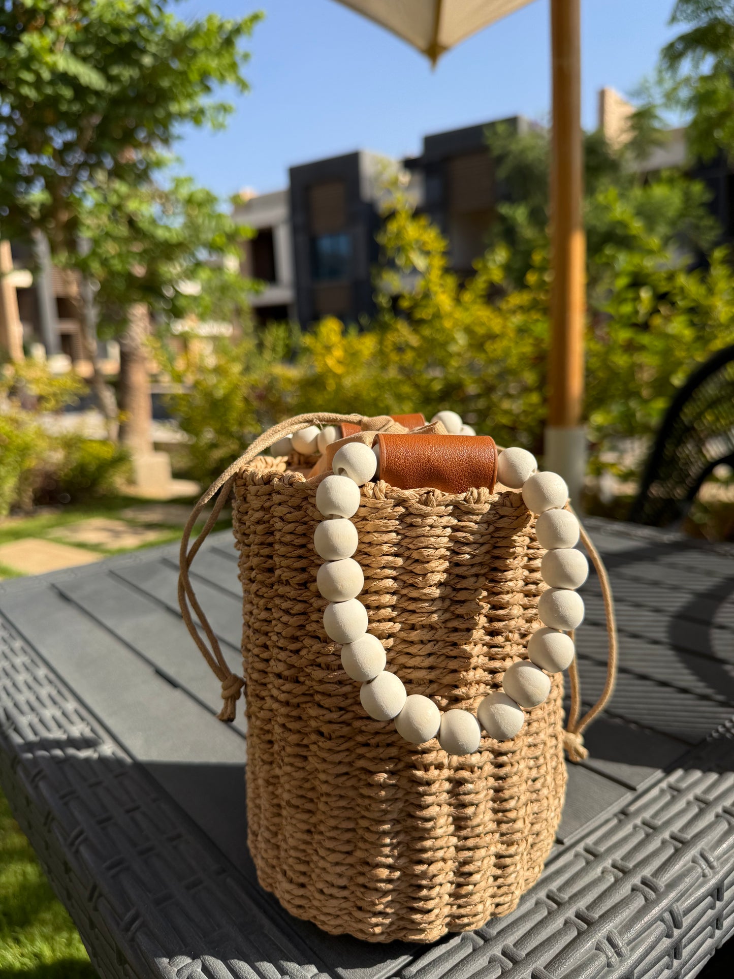 Beaded Handle Bag