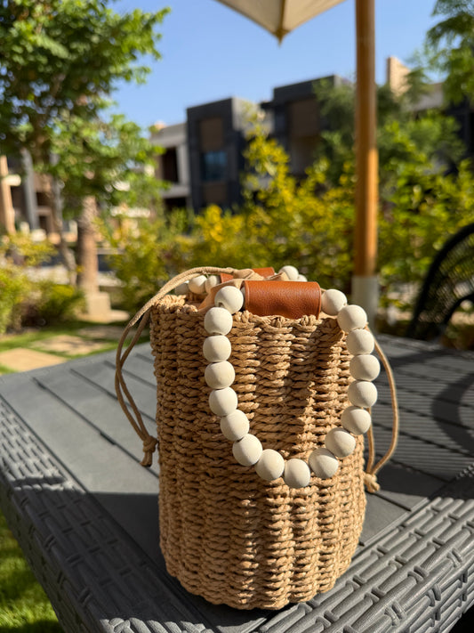 Beaded Handle Bag