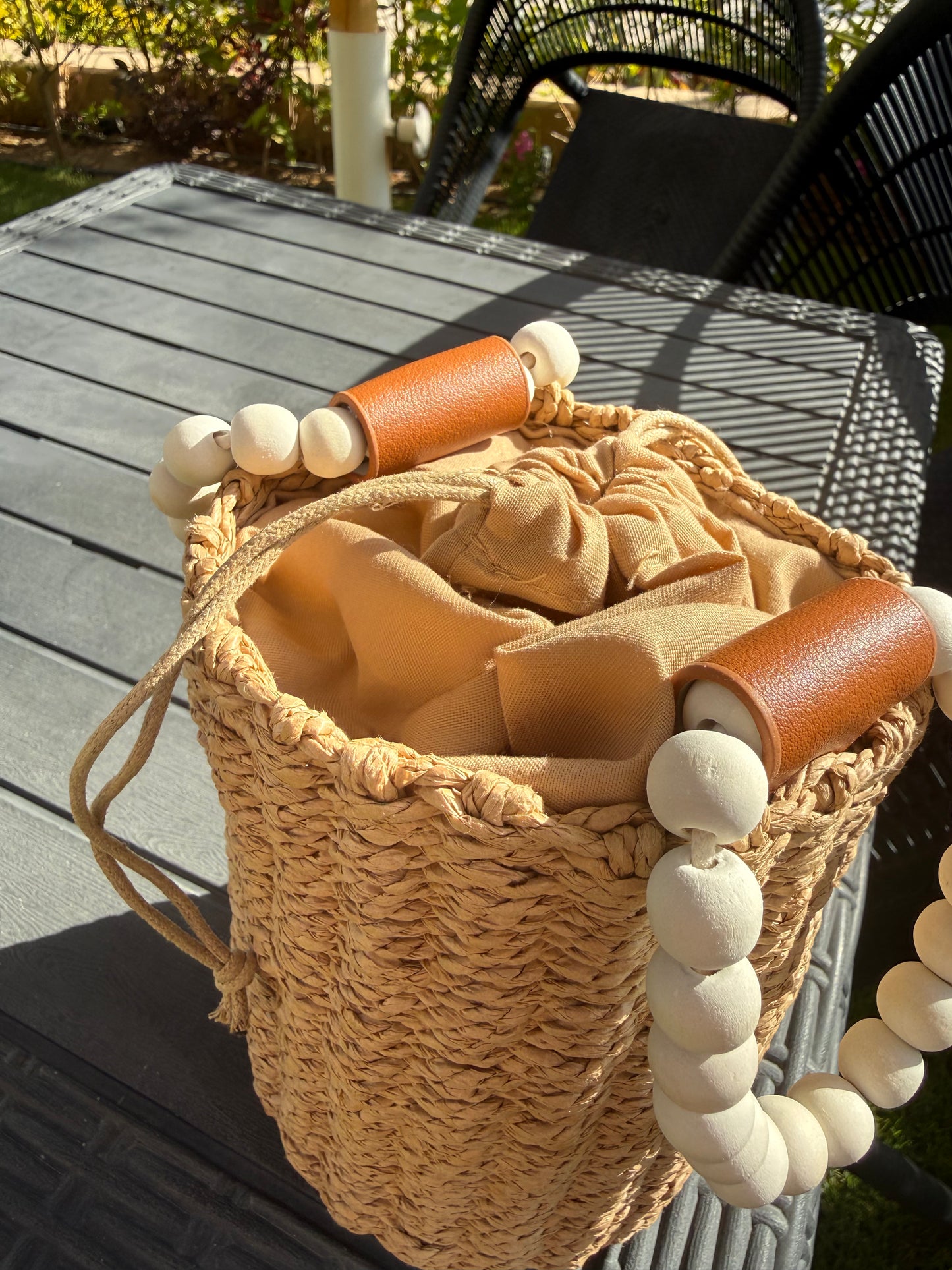 Beaded Handle Bag