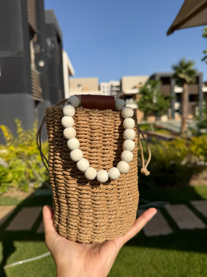 Beaded Handle Bag