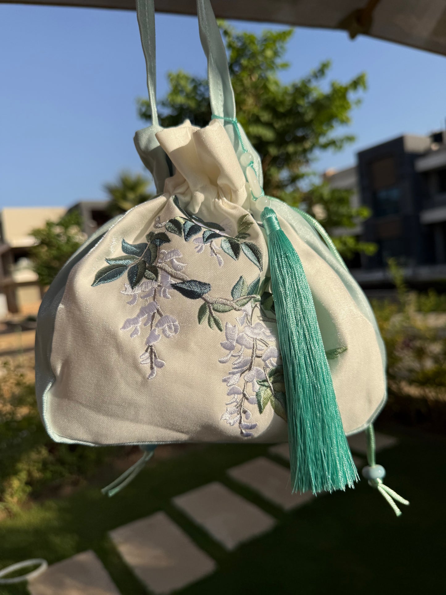 Embroidered Hand & Crossbody Bag