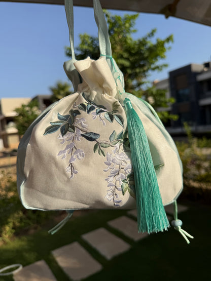 Embroidered Hand & Crossbody Bag