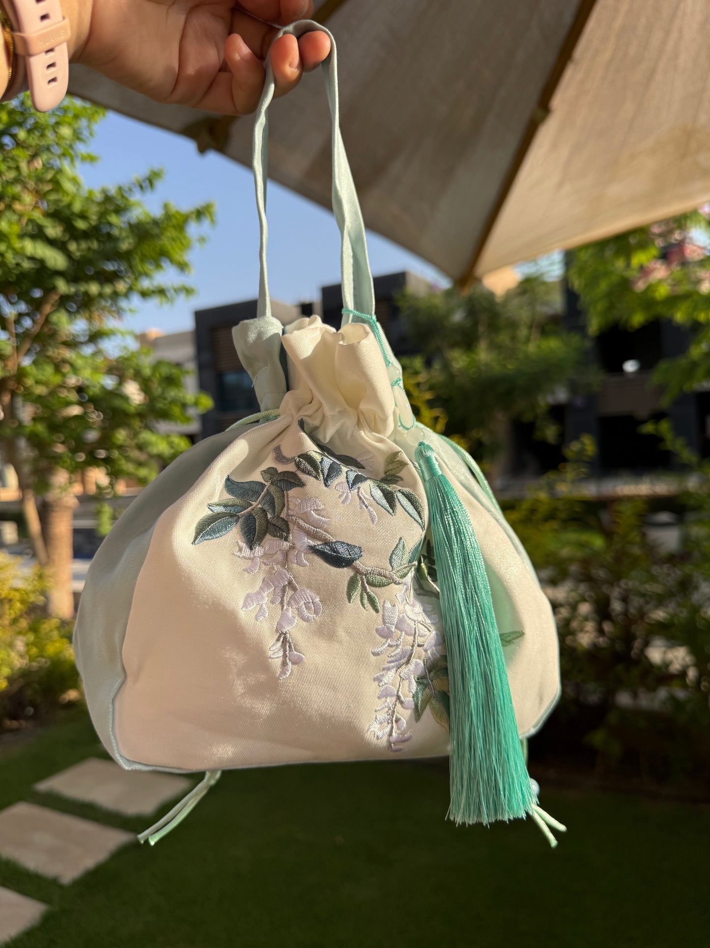 Embroidered Hand & Crossbody Bag