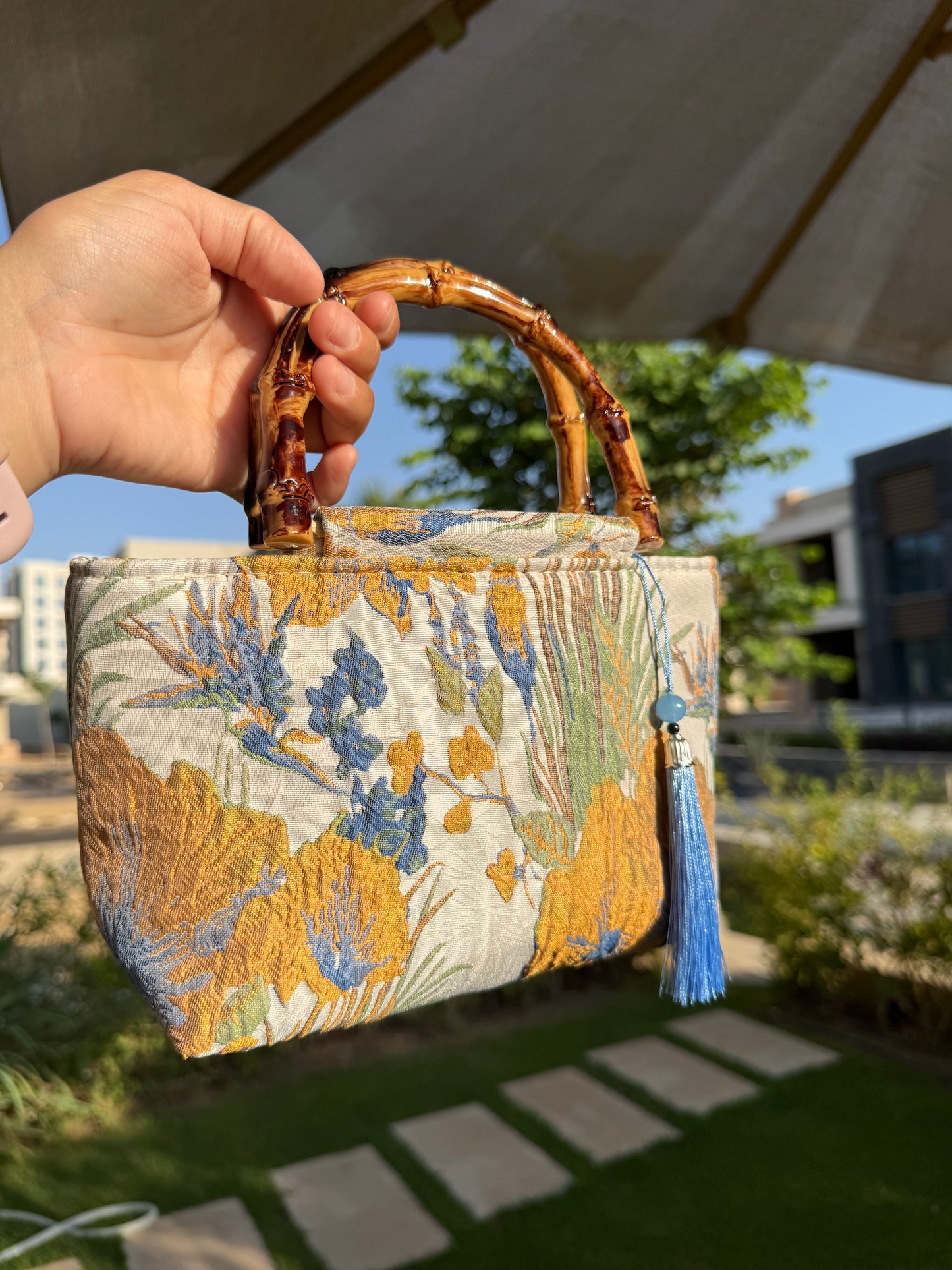 Canvas Floral Bag
