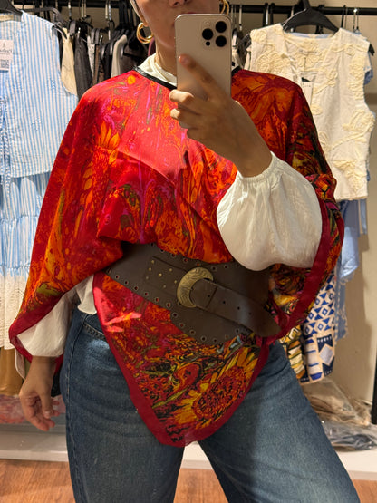 Colorful Satin Blouse
