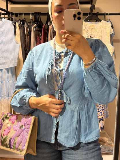 Denim Tie IT Blouse