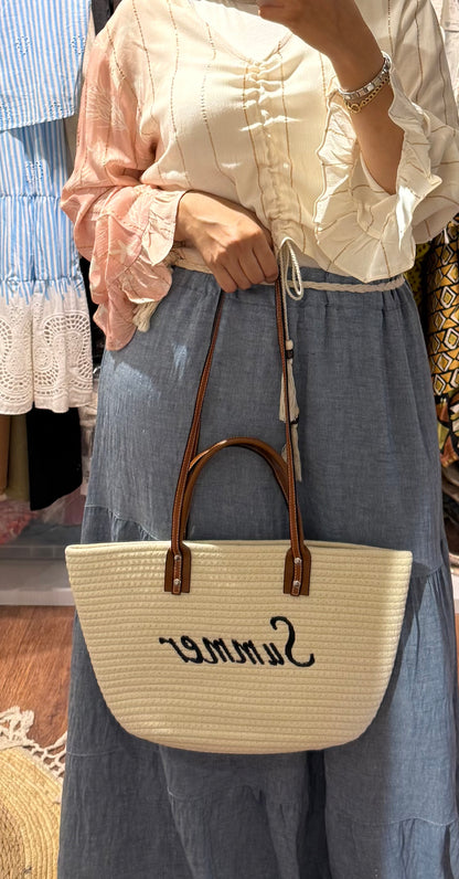 Embroidered "Summer" Bag