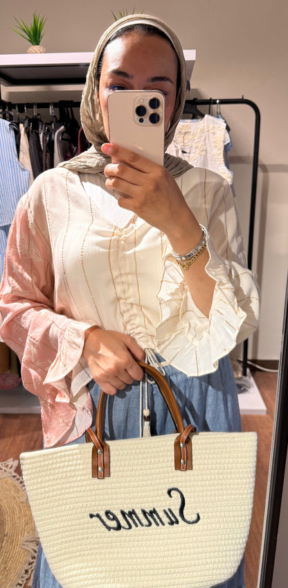 Embroidered "Summer" Bag