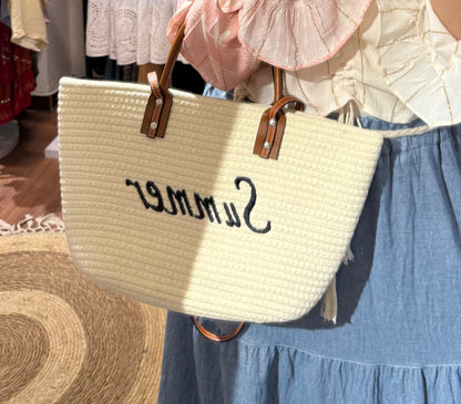 Embroidered "Summer" Bag