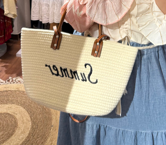 Embroidered "Summer" Bag