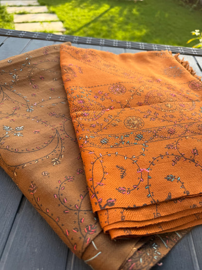 Embroidered Indian Shawl