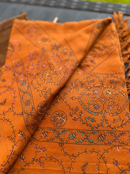 Embroidered Indian Shawl