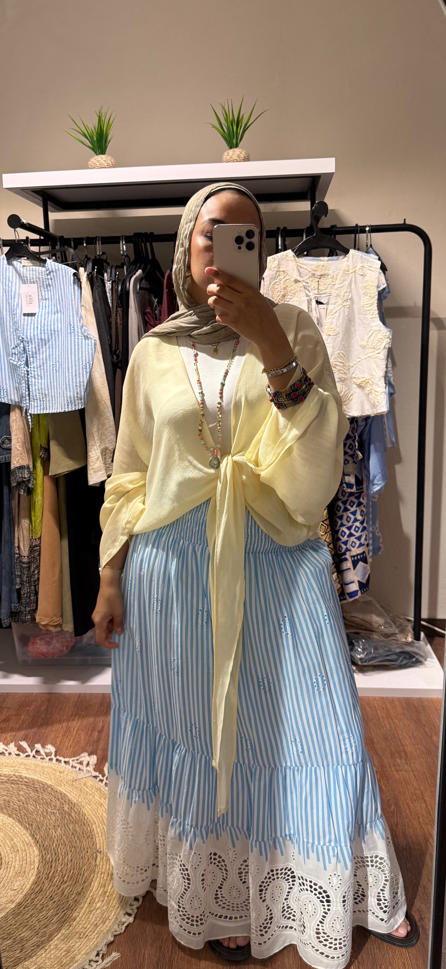 Striped Skirt Set