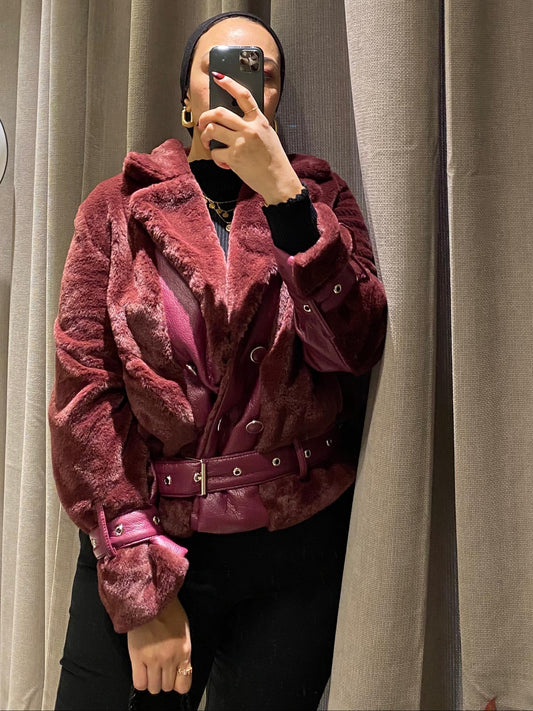Leather x Soft Fur Jacket