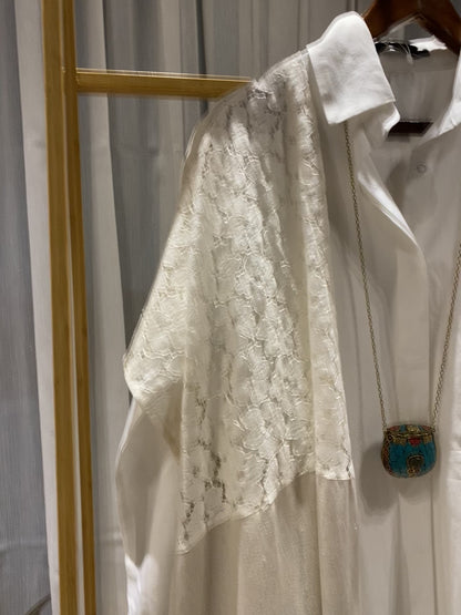 Linen x Dentelle Cardigan